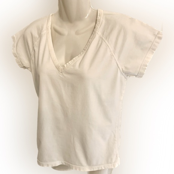 Victoria's Secret Tops - Victoria’s Secret VS White Comfy Cotton V-neck PJ Pajama Top Women’s L 10 12